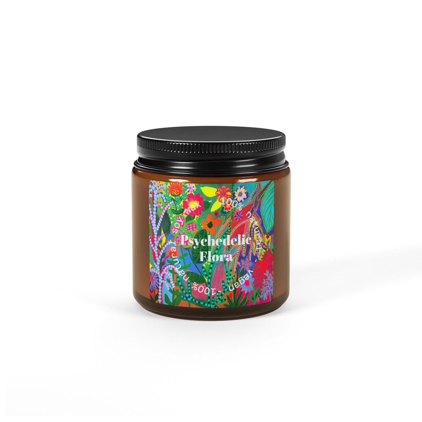 100% Natural Soy Candle in Amber Glass Jar