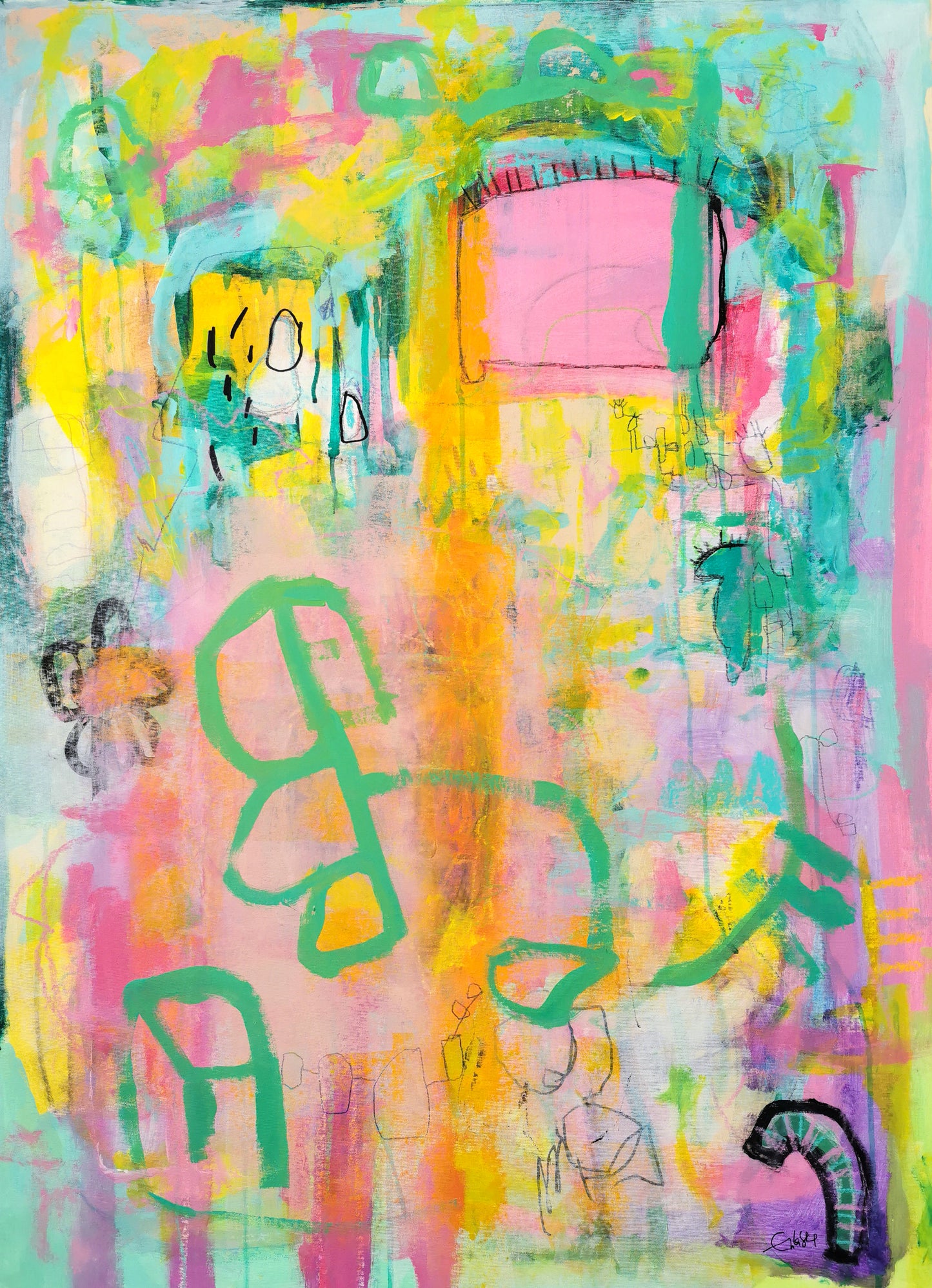 Beauty is In The Eye of the Beholder - Large Abstract Painting